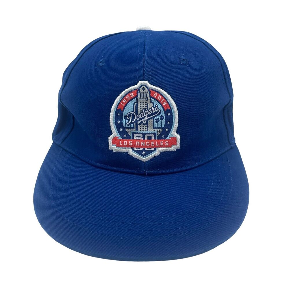 Los Angeles Dodgers Hat Snapback 2018 60th Anniversary Blue Baseball Cap SGA KA